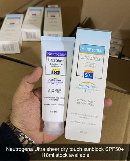 Neutrojena Sunblock Ultra Sheer Dry Touch Spf 50+ Original 118ml